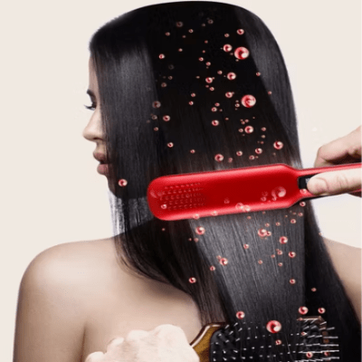 Lisseur Cheveux - HairStraightenerBrush™ - Rouge